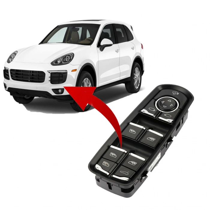 PORSCHE CAYANNE SOL DÖRTLÜ CAM DÜĞMESİ ANAHTARI 2010--2017