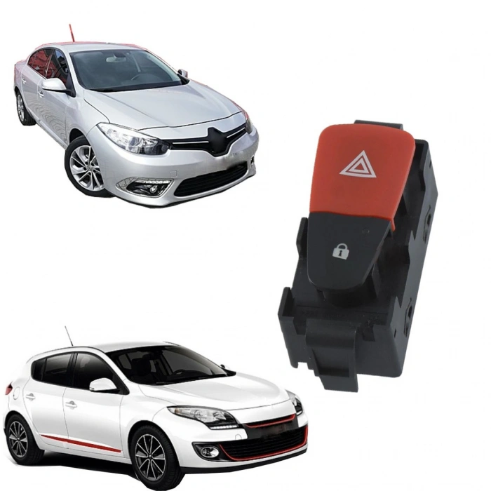 RENAULT FLUENCE - MEGANE 3 DÖRTLÜ FLAŞÖR + KAPI KİLİT DÜĞMESİ