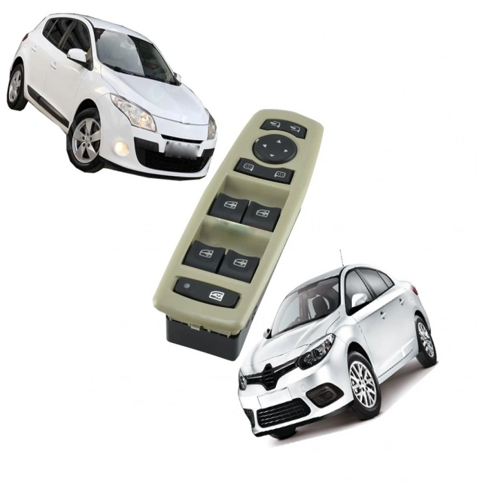 RENAULT MEGANE 3 - FLUENCE SOL DÖRTLÜ CAM DÜĞMESİ 2010--2014 KREM