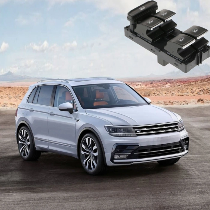 VOLKSWAGEN TİGUAN CAM ANAHTARI DÜĞMESİ SOL DÖRTLÜ 2017--2019 KROM