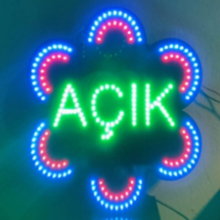 YÖNETMELİĞE UYGUN ECZANE LED E-LOGO VE ANİMASYONLU PAPATYA AÇIK YAZISI
