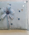1 Adet Özel Tasarım Mavi Renk Sünnet Takı Yastığı 40 cm Uzunluk 30 cm Genişlik