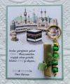 100 Adet Kişiye Özel Tasarım Hac Umre Mevlid Hatırası Dağıtmalık Hediyelik Yeşil Anahtarlık ve Kına