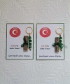 32 Adet Kişiye Özel Asker Kına Hatırası Dağıtmalık Hediyelik Yeşil Anahtarlık ve Paketlenmiş Kına
