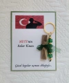32 Adet Kişiye Özel Asker Kına Hatırası Dağıtmalık Hediyelik Yeşil Anahtarlık ve Paketlenmiş Kına