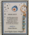 64 Adet Kişiye Özel Nazar Ayeti Sünnet Hatırası Dağıtmalık Hediyelik Mavi Renk Anahtarlık
