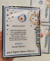 64 Adet Kişiye Özel Nazar Ayeti Sünnet Hatırası Dağıtmalık Hediyelik Mavi Renk Anahtarlık
