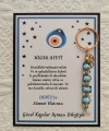 64 Adet Kişiye Özel Nazar Ayeti Sünnet Hatırası Dağıtmalık Hediyelik Mavi Renk Anahtarlık