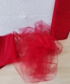 10 Adet Kırmızı 100X300 Kristal Tül Düğün Bohça Süsü Nikah Bohça Süsü Nişan Bohça Süsleme Tülü