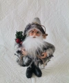 Yılbaşının semboli Asılabilir Gri Noel Baba Figürü 12 CM