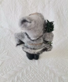 Yılbaşının semboli Asılabilir Gri Noel Baba Figürü 12 CM