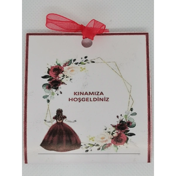 100 Adet Özel Tasarım Hazır Paketlenmiş Hediyelik Dağıtmalık Kına