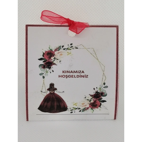 100 Adet Özel Tasarım Hazır Paketlenmiş Hediyelik Dağıtmalık Kına