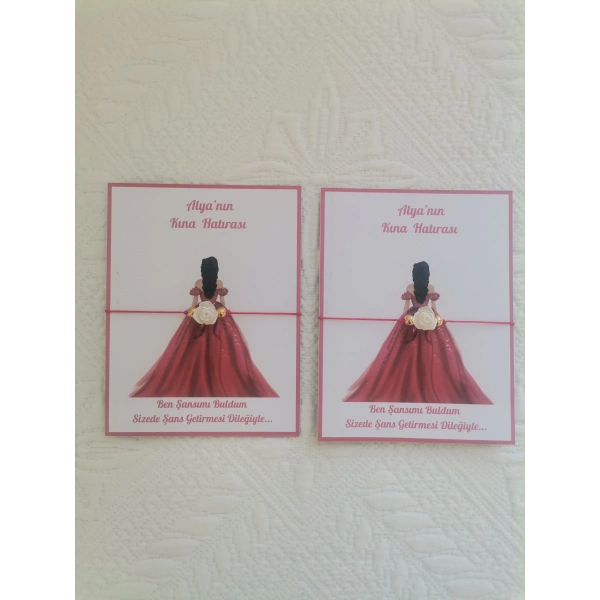 48 Adet Kişiye Özel Gül İnci Model Düğün Nikah Nişan Söz Kına Hatırası Dağıtmalık Hediyelik Bileklik