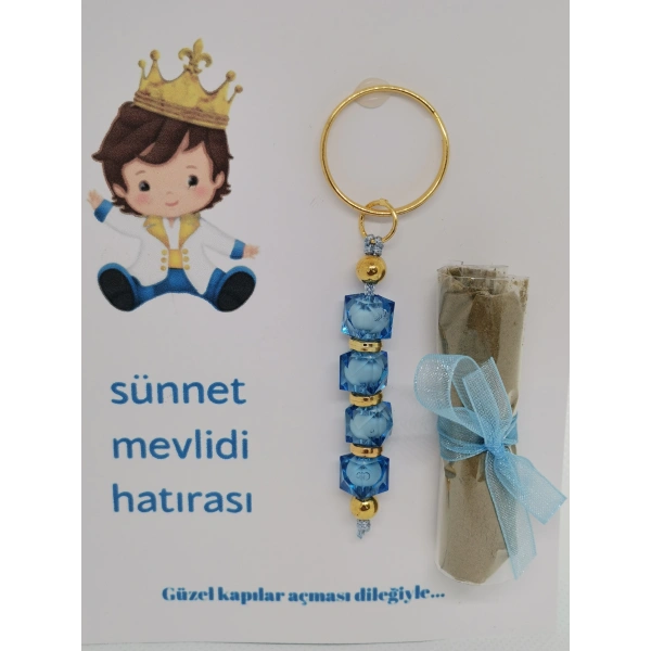 25 Adet Çocuk Görsel Hazır Paketlenmiş Hediyelik Dağıtmalık Sünnet Kınası ve Anahtarlık