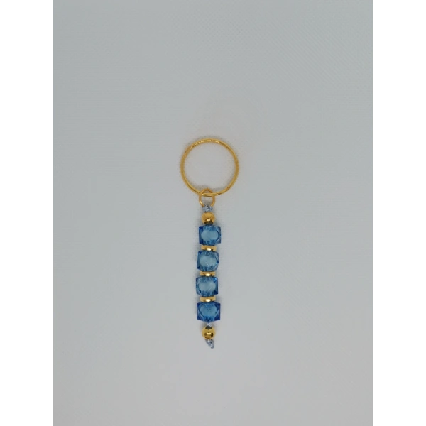 75 Adet Yıldız ve Nazar Boncuğu Görsel Hazır Paketlenmiş Hediyelik Dağıtmalık Mavi Renk Anahtarlık