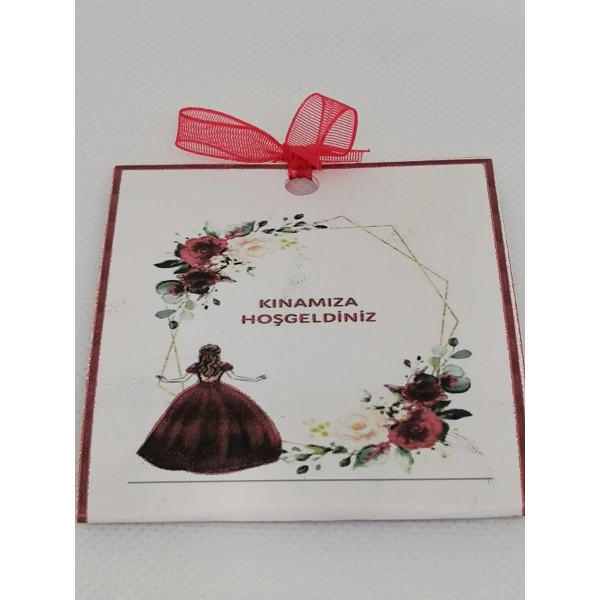 25 Adet Özel Tasarım Hazır Paketlenmiş Hediyelik Dağıtmalık Kına