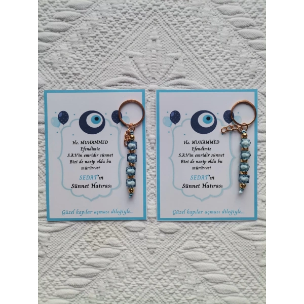 32 Adet Kişiye Özel Hz MUHAMMED S.A.Vin Emridir Yazılı Sünnet Hatırası Hediyelik Anahtarlık