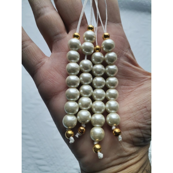 4 Adet Hac ve Umre Say Tavaf Tesbihi Beyaz İnci