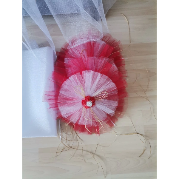 10 Adet 100X300 Kristal Bohça Süsleme Tülü 10 Adet Bohça Süsü Düğün Nikah Kına Bohçası Süsü