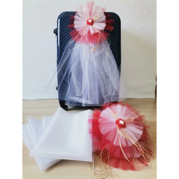 10 Adet 100X300 Kristal Bohça Süsleme Tülü 10 Adet Bohça Süsü Düğün Nikah Kına Bohçası Süsü