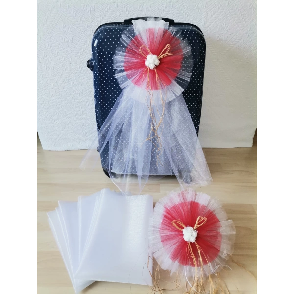 5 Adet 100X300 Kristal Bohça Süsleme Tülü 5 Adet Bohça Süsü Düğün Nikah Kına Bohçası Süsü