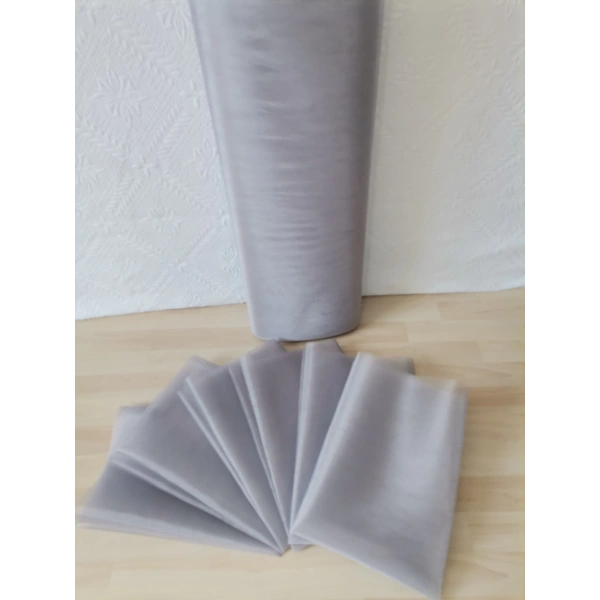 10 Adet Gümüş 100X300 Kristal Tül Düğün Bohça Süsü Nikah Bohça Süsü Nişan Bohça Süsleme Tülü