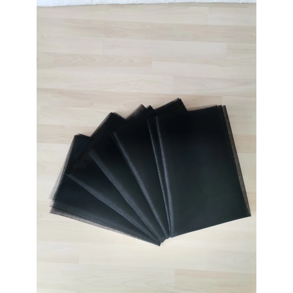 10 Adet Siyah 100X300 Kristal Tül Düğün Bohça Süsü Nikah Bohça Süsü Nişan Bohça Süsleme Tülü