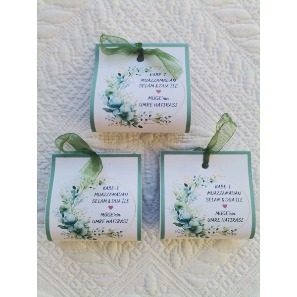 48 Adet Kişiye Özel Tasarım Hazır Paketlenmiş Dağıtmalık Umre Hatırası Hediyelik Kına