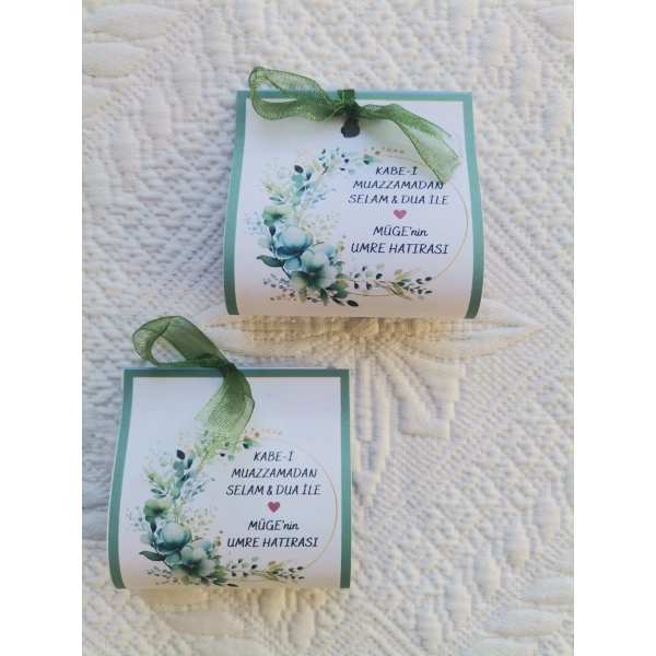 48 Adet Kişiye Özel Tasarım Hazır Paketlenmiş Dağıtmalık Umre Hatırası Hediyelik Kına