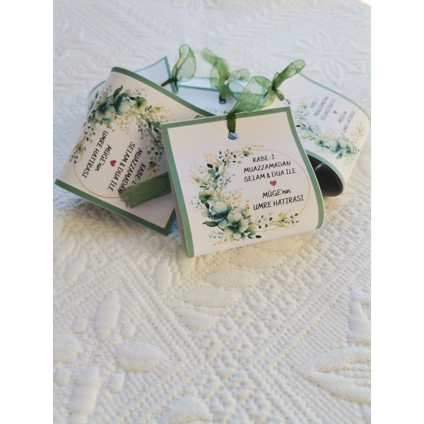48 Adet Kişiye Özel Tasarım Hazır Paketlenmiş Dağıtmalık Umre Hatırası Hediyelik Kına