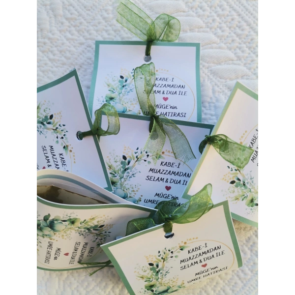 48 Adet Kişiye Özel Tasarım Hazır Paketlenmiş Dağıtmalık Umre Hatırası Hediyelik Kına