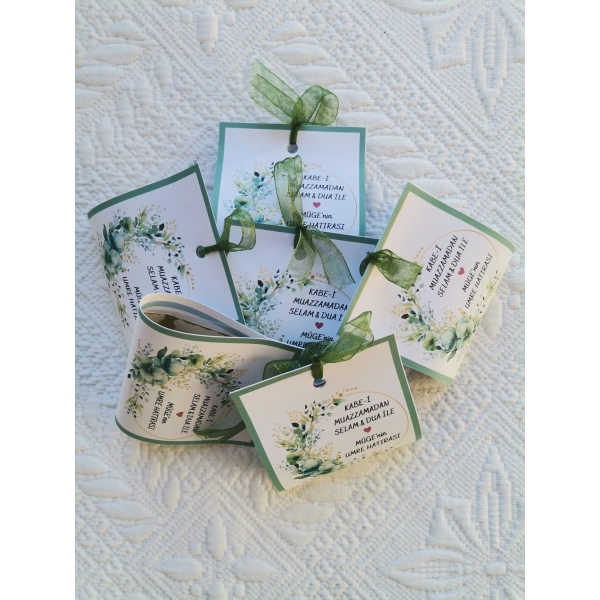 48 Adet Kişiye Özel Tasarım Hazır Paketlenmiş Dağıtmalık Umre Hatırası Hediyelik Kına