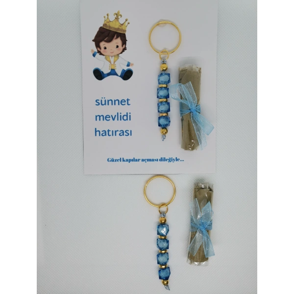 75 Adet Çocuk Görsel Hazır Paketlenmiş Hediyelik Dağıtmalık Sünnet Kınası ve Anahtarlık