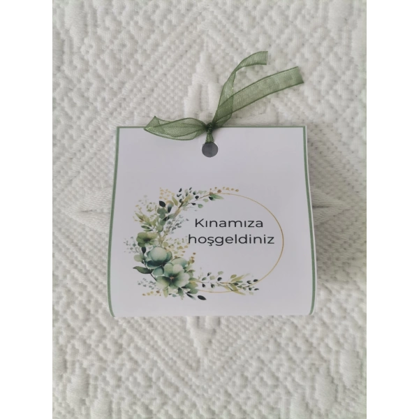 100 Adet Özel Tasarım Hazır Paketlenmiş Kınamıza Hoşgeldiniz Yazılı Hediyelik Dağıtmalık Kına 100 Adet