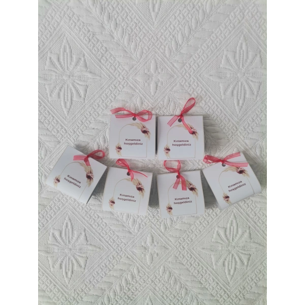 Özel Tasarım Hazır Paketlenmiş Kınamıza Hoşgeldiniz Yazılı Hediyelik Dağıtmalık Kına 50 Adet