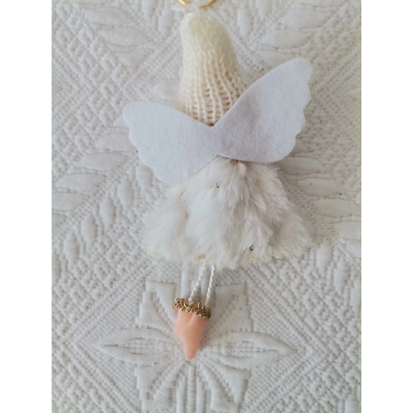 Yılbaşı Ağaç Süsü Beyaz kanatlı 14 cm Melek
