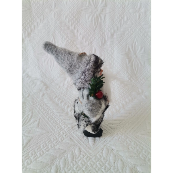 Yılbaşının semboli Asılabilir Gri Noel Baba Figürü 12 CM