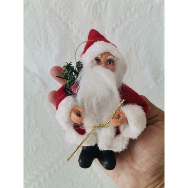 Yılbaşının semboli Asılabilir Noel Baba Figürü 12 CM