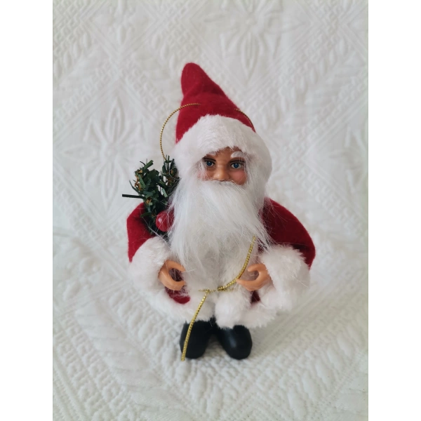 Yılbaşının semboli Asılabilir Noel Baba Figürü 12 CM