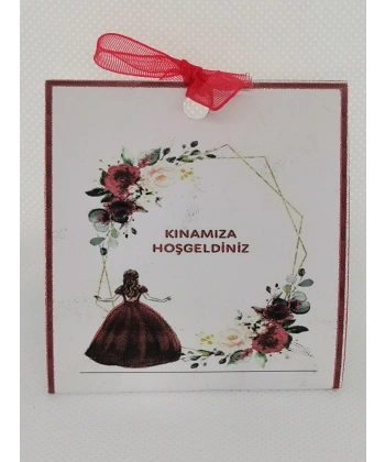 100 Adet Özel Tasarım Hazır Paketlenmiş Hediyelik Dağıtmalık Kına