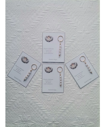 100 Adet Dualarla Büyü Yazılı Hastane,Yeni Doğan, 40 Mevlidi, Dağıtmalık Beyaz Anahtarlık Hediyelik