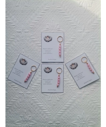 100 Adet Dualarla Büyü Yazılı Hastane,Yeni Doğan, 40 Mevlidi, Dağıtmalık Pembe Anahtarlık Hediyelik