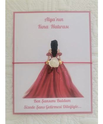 100 Adet Kişiye Özel Gül İnci Model Düğün Nikah Nişan Söz Kına Hatırası Dağıtmalık Hediyelik Bileklik