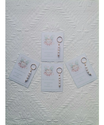 100 Adet Kişiye Özel İlk Dişim Çıktı,Diş Mevlidi, Diş Buğdayı Dağıtmalık Beyaz Anahtarlık Hediyelik