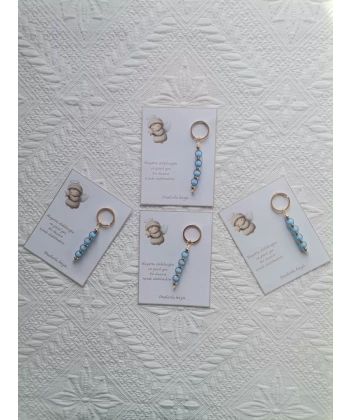 100 Adet Mavi Anahtarlık Dualarla Büyü Yazılı Hastane,Yeni Doğan, 40 Mevlidi, Dağıtmalık Hediyelik