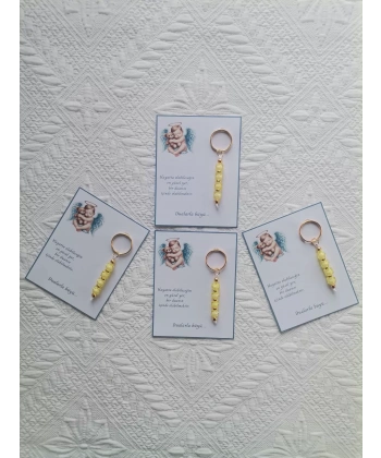 100 Adet Yeni Doğan Hastane ve 40 Mevlidi Bebek Mevlidi Dağıtmalık Sarı Anahtarlık Hediyelik