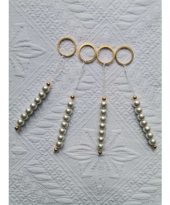 4 Adet Hac ve Umre Say Tavaf Tesbihi Beyaz İnci