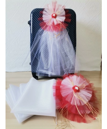 10 Adet 100X300 Kristal Bohça Süsleme Tülü 10 Adet Bohça Süsü Düğün Nikah Kına Bohçası Süsü