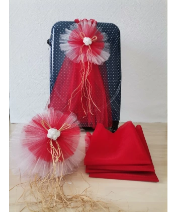 10 Adet 100X300 Kristal Bohça Süsleme Tülü 10 Adet Bohça Süsü Düğün Nikah Kına Bohçası Süsü